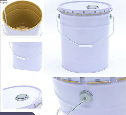 5l 용량 금속 페인트 버킷 뚜?? 가 파우더 코팅 포함